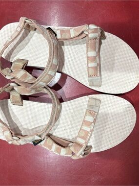 Teva Strappy Sandals in Blush and Cream